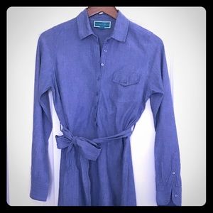 Southern Frock Chambray Shirt Dress with tie belt